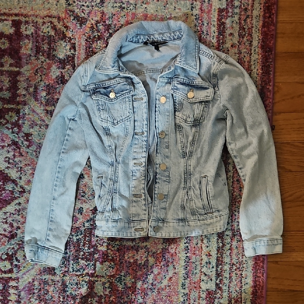 White House Black Market Blue Denim Jacket